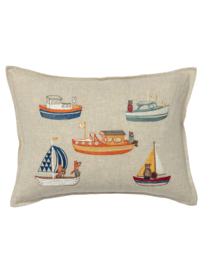 Coral And Tusk Boats Pillow