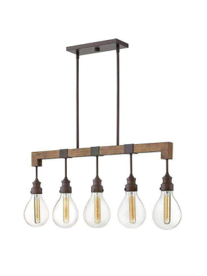 Denton Chandelier Industrial Iron