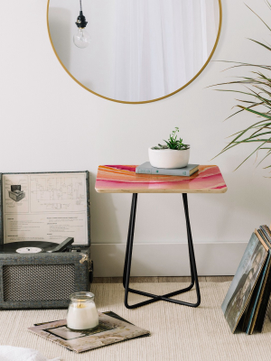 Laura Trevey Pink Side Table By Deny Designs