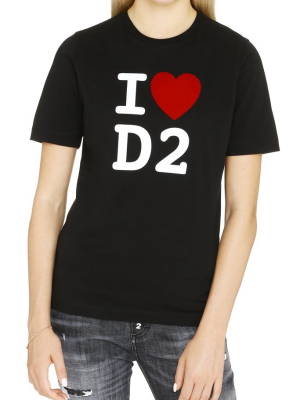 Dsquared2 I Love D2 Print T-shirt