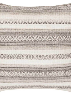 Tender Tribal Light Gray/ivory Pillow