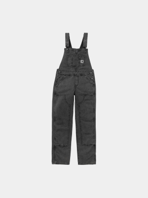 Women's Sonora Double Knee Overall | Black (worn Washed)
