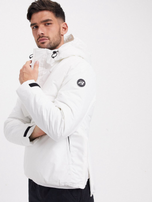 Pull&bear Overhead Padded Jacket In White