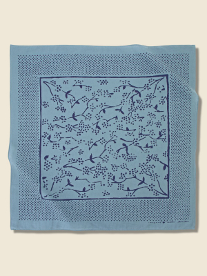 Oasis Rose Bandana - Faded Blue