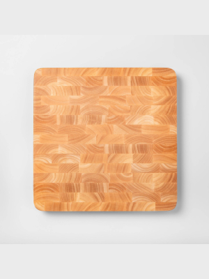 15"x15" Nonslip End Grain Wood Chop Block Cutting Board - Made By Design™