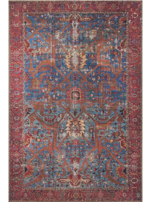 Loloi Loren Rug - Blue/red