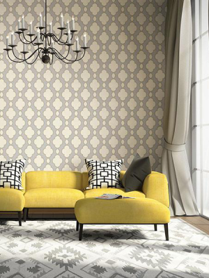 Structure Yellow Chain Link Wallpaper From The Symetrie Collection By Brewster Home Fashions