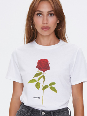 Organic Cotton Rose Graphic Tee