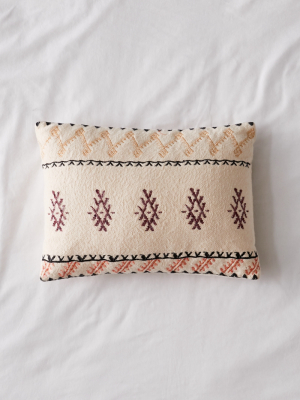 Poyer Embroidered Bolster Pillow