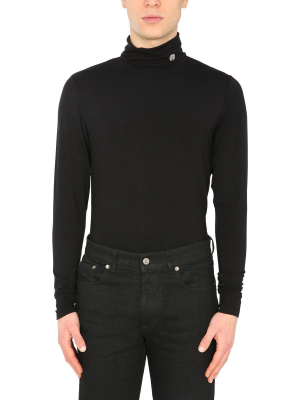 Ambush Logo Embroidered Turtleneck Top