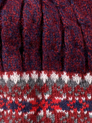 Fair Isle Hat And Mitten Set