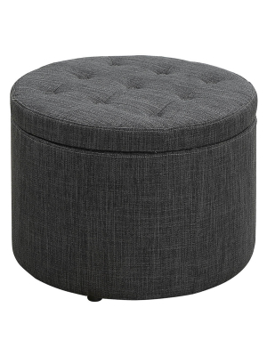 Johar Furniture Designs4comfort Round Shoe Storage Ottoman