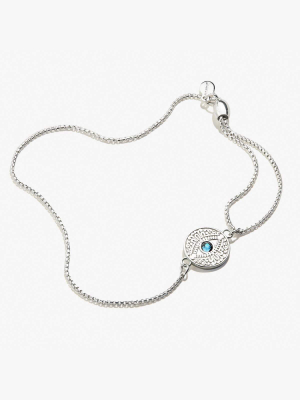 Evil Eye Crystal Pull Chain Bracelet