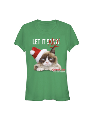 Junior's Grumpy Cat Let It No T-shirt