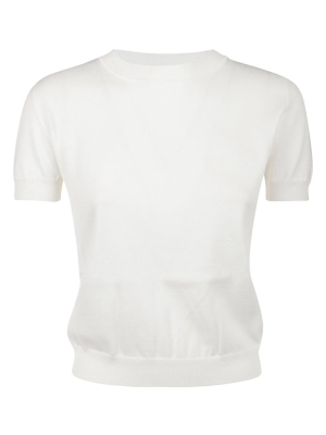 Alberta Ferretti Short Sleeve Knit Top