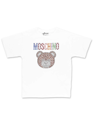 Moschino Kids Embellished Teddy Bear T-shirt