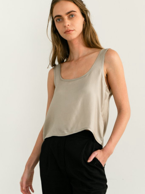 Cupro Cropped Tank