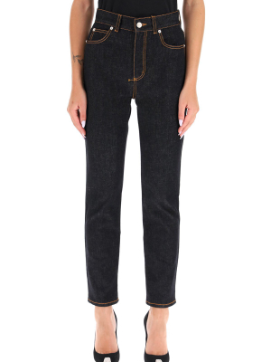 Alexander Mcqueen Slim Fit Cropped Jeans