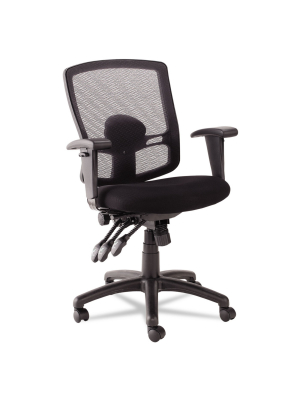 Alera Etros Series Petite Mid-back Multifunction Mesh Chair, Black Et4017