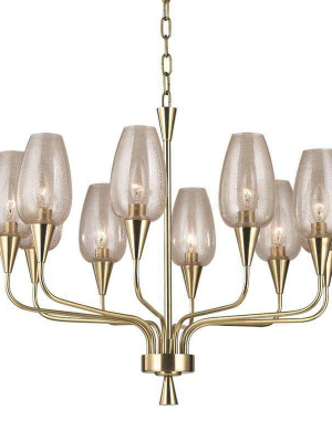 Longmont 10 Light Chandelier Aged Brass