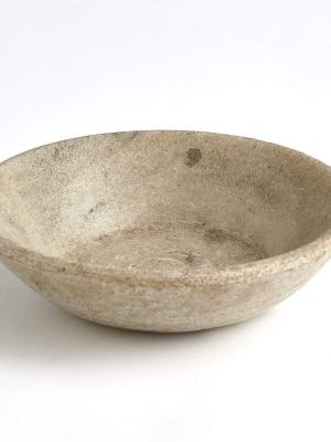 Studio A Marble Bowl - Antiqued White