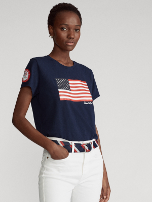 Team Usa One-year-out Flag Tee