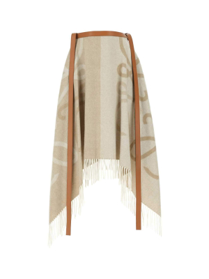 Loewe Asymmetric Fringe-detailed Midi Skirt