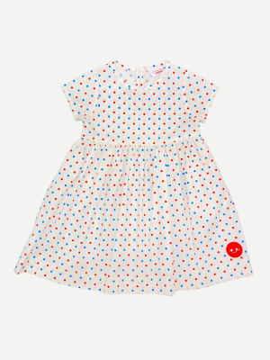 Smiling Button Americana Dots Sunday