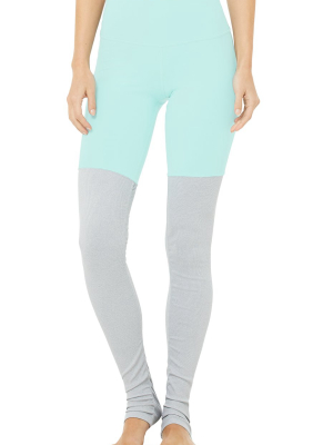 High-waist Goddess Legging - Blue Quartz/dove Grey Heather