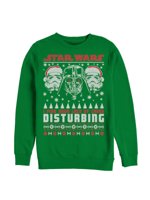 Men's Star Wars Ugly Christmas Lack Of Cheer Disturbing Sweatshirt