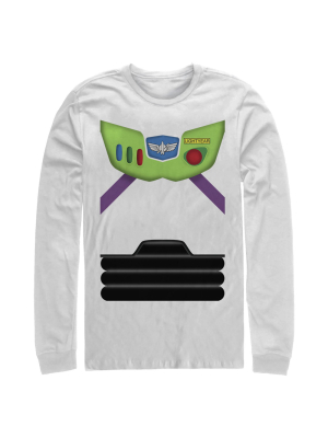 Men's Toy Story Buzz Lightyear Costume Tee Long Sleeve Shirt