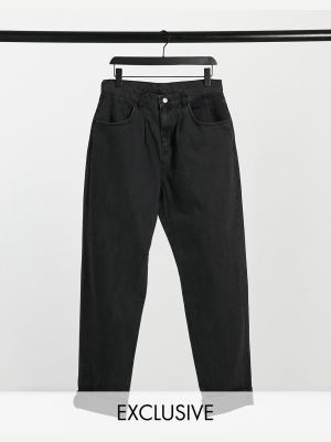 Reclaimed Vintage Inspired The '83 Unisex Relaxed Fit Jean In Washed Black