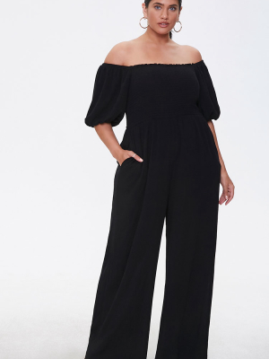 Plus Size Off-the-shoulder Jumpsuit