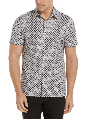 Diamond Geo Print Stretch Shirt