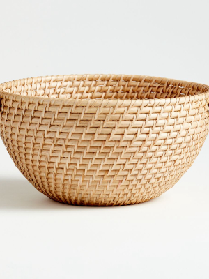 Artesia Natural Rattan Bowl With Handles