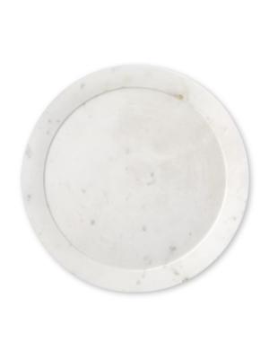 White Marble Charger Plate
