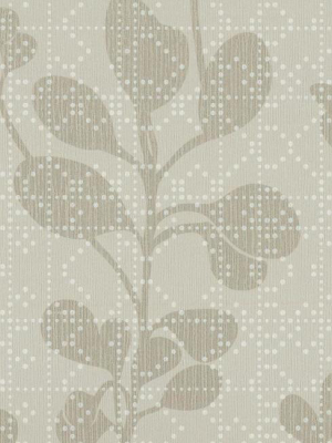 Sprig Wallpaper In Grey From The Moderne Collection By Stacy Garcia For York Wallcoverings