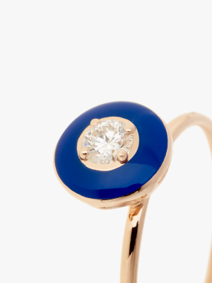 Enamel & Diamond Ring