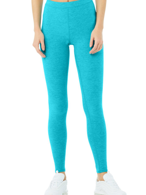 High-waist Alosoft Flow Legging - Bright Aqua Heather