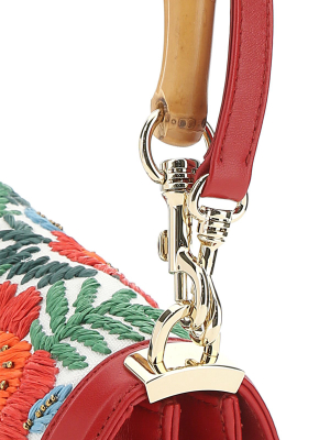 Miu Miu Floral Embroidered Shoulder Bag