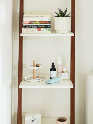 Ladder Bookshelf - Narrow (white/espresso)