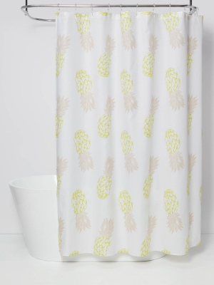 Fruit Shower Curtain Bleached Sand - Room Essentials™
