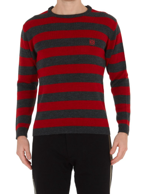 Loewe Anagram Embroidered Striped Sweater