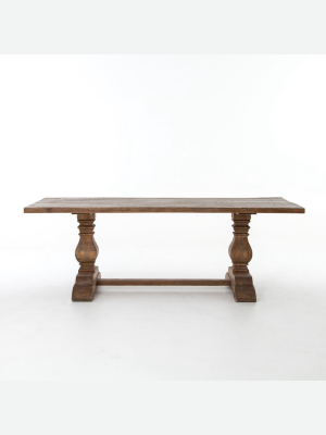 Durham 87" Dining Table In Bleached Oak