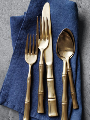 Royal Pacific Brushed Gold 5-piece Flatware Set