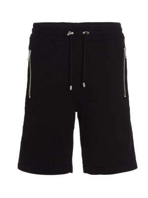 Balmain Logo Embossed Drawstring Shorts