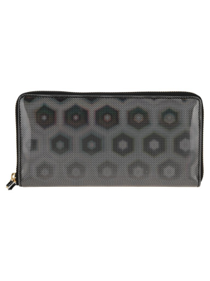 Comme Des Garçons Wallet Geometric Patterned Continental Wallet