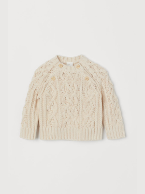 Cable-knit Cotton Sweater