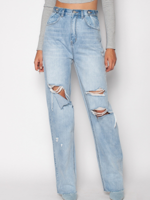 Zgy Denim High-waisted Loose Jean – Forever Blue