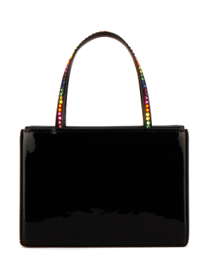 Amina Muaddi Amini Gilda Rainbow Crystal Tote Bag